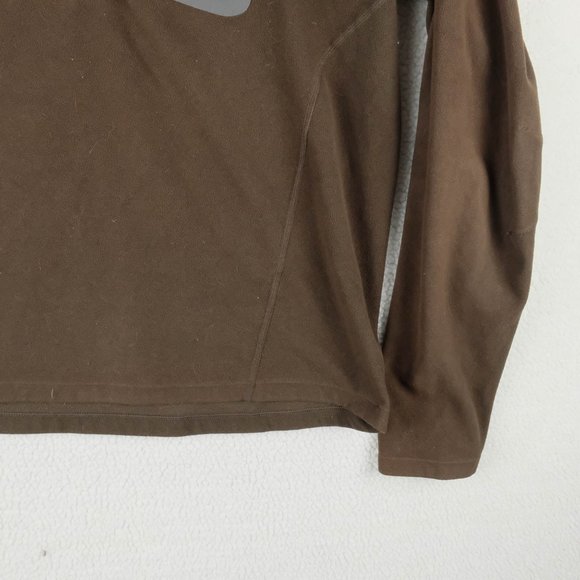 Eddie Bauer First Accent Sweater Mens Large Brown Half Zip Fleece Lightweight - Picture 4 of 9